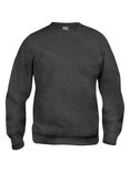 021030 Sweater Basic Roundneck Antraciet Melange Clique