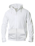 021034 Basic Hoodie Full zip Wit Clique