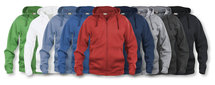 021034 Basic Hoodie Full zip Rood Clique