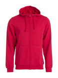 021034 Basic Hoodie Full zip Rood Clique