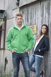 021034 Basic Hoodie Full zip Licht Blauw Clique