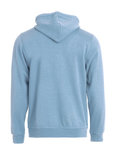 021034 Basic Hoodie Full zip Licht Blauw Clique