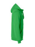 021034 Basic Hoodie Full zip Appel Groen Clique