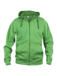 021034 Basic Hoodie Full zip Appel Groen Clique