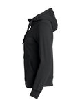 021034 Basic Hoodie Full zip Ladies Zwart Clique