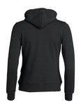 021034 Basic Hoodie Full zip Ladies Zwart Clique