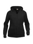 021034 Basic Hoodie Full zip Ladies Zwart Clique