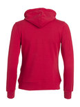 021034 Basic Hoodie Full zip Ladies Rood Clique