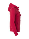 021034 Basic Hoodie Full zip Ladies Rood Clique