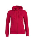 021034 Basic Hoodie Full zip Ladies Rood Clique