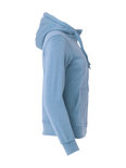 021034 Basic Hoodie Full zip Ladies Licht Blauw Clique