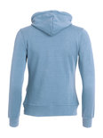 021034 Basic Hoodie Full zip Ladies Licht Blauw Clique