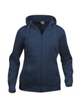 021034 Basic Hoodie Full zip Ladies Dark Navy Clique