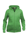 021034 Basic Hoodie Full zip Ladies Appel Groen Clique