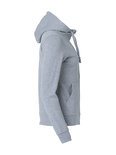 021034 Basic Hoodie Full zip Ladies Grijs Melange Clique