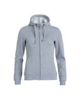 021034 Basic Hoodie Full zip Ladies Grijs Melange Clique