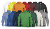 021033 Basic Sweater Half Zip Zwart Clique 