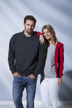 021032 Basic Polo Sweater Grijs Melange Clique