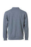 021032 Basic Polo Sweater Grijs Melange Clique