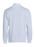 021033 Basic Sweater Half Zip Wit Clique