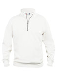 021033 Basic Sweater Half Zip Wit Clique