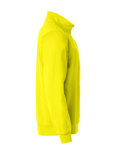 021033 Basic Sweater Half Zip Signaal Geel Clique