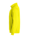 021033 Basic Sweater Half Zip Signaal Geel Clique