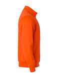 021033 Basic Sweater Half Zip Signaal Oranje Clique