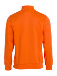 021033 Basic Sweater Half Zip Signaal Oranje Clique