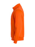 021033 Basic Sweater Half Zip Signaal Oranje Clique
