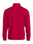 021033 Basic Sweater Half Zip Rood Clique