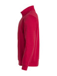 021033 Basic Sweater Half Zip Rood Clique 