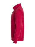 021033 Basic Sweater Half Zip Rood Clique