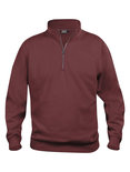 021033 Basic Sweater Half Zip Bordeaux Clique 