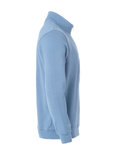 021033 Basic Sweater Half Zip Licht Blauw Clique