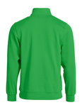 021033 Basic Sweater Half Zip Appel Groen Clique