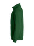 021033 Basic Sweater Half Zip Flessen Groen Clique