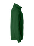 021033 Basic Sweater Half Zip Flessen Groen Clique 