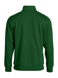 021033 Basic Sweater Half Zip Flessen Groen Clique 