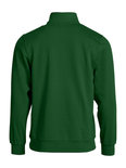 021033 Basic Sweater Half Zip Flessen Groen Clique