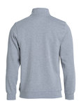 021033 Basic Sweater Half Zip Grijs Melange Clique