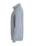 021033 Basic Sweater Half Zip Grijs Melange Clique