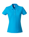 028231 Basic Polo Ladies Turquoise Clique