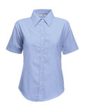 F701 Lady-Fit Oxford Shirt met korte mouwen Fruit of the Loom