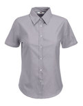 F701 Lady-Fit Oxford Shirt met korte mouwen Fruit of the Loom