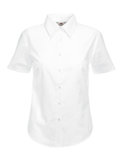 F701 Lady-Fit Oxford Shirt met korte mouwen Fruit of the Loom