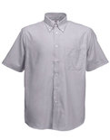 F601 Heren Oxford Shirt met korte mouwen Fruit of the Loom