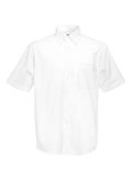 F601 Heren Oxford Shirt met korte mouwen Fruit of the Loom