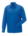 Z936 Heren Pure Cotton Easy Care Poplin Shirt met Lange mouwen RUSSELL