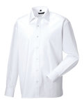 Z936 Heren Pure Cotton Easy Care Poplin Shirt met Lange mouwen RUSSELL